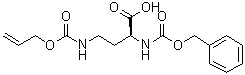 CAS # 1263046-32-7, (2S)-2-[[(Phenylmethoxy)carbonyl]amino]-4-[[(2-propen-1-yloxy)carbonyl]amino]butanoic acid