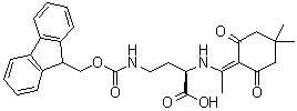 (2R)-2-[[1-(4,4-二甲基-2,6-二氧代环己基亚基)乙基]氨基]-4-[[芴甲氧羰基]氨基]丁酸分子结构 (CAS 1263046-84-9)