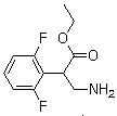 alpha-(氨基甲基)-2,6-二氟苯乙酸乙酯分子结构 (CAS 1263095-27-7)