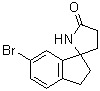 6-溴-2,3-二氢-螺[1H-茚-1,2'-吡咯烷]-5'-酮分子结构 (CAS 1263279-85-1)