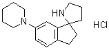 2,3-二氢-6-(1-哌啶基)-螺[1H-茚-1,2'-吡咯烷]盐酸盐分子结构 (CAS 1263281-76-0)
