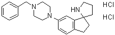2,3-二氢-6-[4-苄基-1-哌嗪基]-螺[1H-茚-1,2'-吡咯烷]二盐酸盐分子结构 (CAS 1263282-38-7)