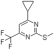 4-环丙基-2-(甲硫基)-6-(三氟甲基)嘧啶分子结构 (CAS 1263282-49-0)