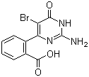 2-(2-氨基-5-溴-1,6-二氢-6-氧代-4-嘧啶基)苯甲酸分子结构 (CAS 1263283-37-9)