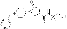 N-(2-羟基-1,1-二甲基乙基)-5-氧代-1-[1-(苯基甲基)-4-哌啶基]-3-吡咯烷甲酰胺分子结构 (CAS 1263283-39-1)