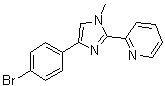 structure of CAS# 1263284-43-0, 2-[4-(4-溴苯基)-1-甲基-1H-咪唑-2-基]吡啶