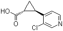 (1R,2R)-rel-2-(3-氯-4-吡啶基)环丙烷羧酸分子结构 (CAS 1263284-68-9)