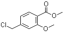 structure of CAS# 1263285-16-0, 4-(Chloromethyl)-2-methoxybenzoic acid methyl ester