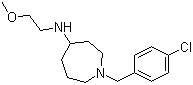 1-[(4-氯苯基)甲基]六氢-N-(2-甲氧基乙基)-1H-氮杂卓-4-胺分子结构 (CAS 1263286-55-0)