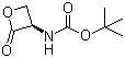 structure of CAS# 126330-77-6, (R)-(2-氧代-3-氧杂环丁基)氨基甲酸叔丁酯