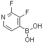(2,3-二氟吡啶-4-基)硼酸分子结构 (CAS 1263374-42-0)