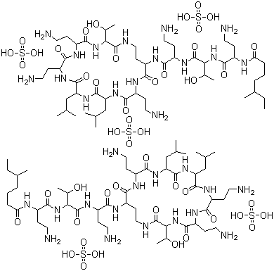 structure of CAS# 1264-72-8, 硫酸粘杆菌素