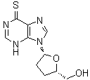 CAS # 126502-10-1, 2',3'-Dideoxy-6-thioinosine, 6-Thiolpurine-2',3'-dideoxyriboside