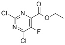 structure of CAS# 1266238-63-4, 乙基2,6-二氯-5-氟嘧啶-4-羧酸酯