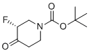 叔-丁基(3R)-3-氟-4-氧代哌啶-1-羧酸酯分子结构 (CAS 1266339-10-9)