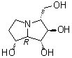 (1R,2R,3R,7R,7aR)-六氢-3-(羟基甲基)-1H-吡咯里嗪-1,2,7-三醇分子结构 (CAS 126655-21-8)