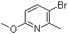 2-甲氧基-5-溴-6-甲基吡啶分子结构 (CAS 126717-59-7)