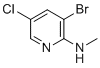 3-溴-5-氯-N-甲基吡啶-2-胺分子结构 (CAS 1267467-45-7)