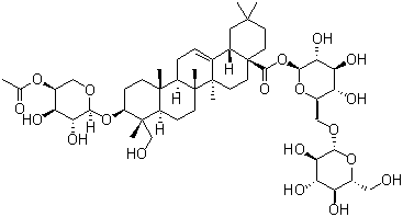4'-乙酰基木通皂苷 D分子结构 (CAS 126778-93-6)
