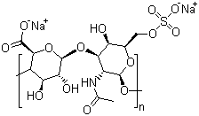 Chondroitin 6-sulfate sodium salt molecular structure (CAS 12678-07-8)