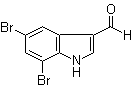 5,7-二溴-1H-吲哚-3-甲醛分子结构 (CAS 126811-14-1)