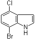 structure of CAS# 126811-29-8, 7-Bromo-4-chloro-1H-indole