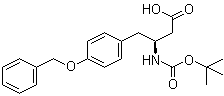 (3S)-4-[4-(苄氧基)苯基]-3-(叔丁氧羰基氨基)丁酸分子结构 (CAS 126825-16-9)