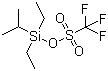 structure of CAS# 126889-55-2, 二乙基异丙基硅基三氟甲磺酸酯