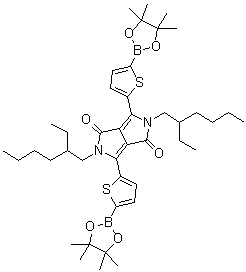 2,5-二(2-乙基己基)-2,5-二氢-3,6-二[5-(4,4,5,5-四甲基-1,3,2-二氧硼杂环戊烷-2-基)-2-噻吩基]吡咯并[3,4-c]吡咯-1,4-二酮分子结构 (CAS 1269004-46-7)