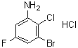 CAS # 1269233-61-5, 3-Bromo-2-chloro-5-fluorobenzenamine hydrochloride (1:1)