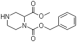 structure of CAS# 126937-43-7, 1-N-苄氧羰基哌嗪-2-甲酸甲酯