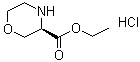 (3R)-3-吗啉羧酸乙酯盐酸盐分子结构 (CAS 1269483-57-9)