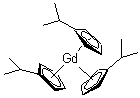 三(异丙基环戊二烯基)钆分子结构 (CAS 126970-21-6)