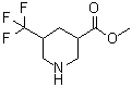 structure of CAS# 1269755-53-4, 5-(Trifluoromethyl)-3-piperidinecarboxylic acid methyl ester
