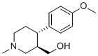 反式-(±)-4-(4-甲氧基苯基)-1-甲基-3-哌啶甲醇分子结构 (CAS 127017-78-1)