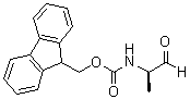 N-[(1R)-1-甲基-2-氧代乙基]氨基甲酸芴甲基酯分子结构 (CAS 127043-32-7)