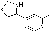 2-氟-4-(2-吡咯烷基)吡啶分子结构 (CAS 1270485-14-7)