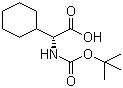structure of CAS# 127095-92-5, (R)-2-tert-Butoxycarbonylamino-3-cyclohexylpropionic acid