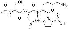 乙酰基-丝氨酰-天冬氨酰-赖氨酰-脯氨酸分子结构 (CAS 127103-11-1)