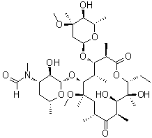 3"-N-去甲基-3"-N-甲酰基克拉霉素分子结构 (CAS 127140-69-6)