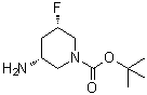 structure of CAS# 1271810-13-9, (3R,5S)-3-氨基-5-氟-1-哌啶羧酸叔丁酯