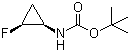 (1R-cis)-(2-氟环丙基)氨基甲酸叔丁酯分子结构 (CAS 127199-16-0)