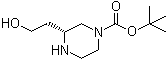 (3R)-3-(2-羟基乙基)-1-哌嗪羧酸叔丁酯分子结构 (CAS 1272421-10-9)
