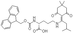 CAS # 1272754-86-5, N5-[1-(4,4-Dimethyl-2,6-dioxocyclohexylidene)-3-methylbutyl]-N2-[(9H-fluoren-9-ylmethoxy)carbonyl]-D-ornithine