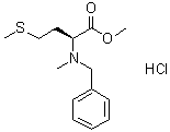 N-甲基-N-(苯基甲基)-L-蛋氨酸甲酯盐酸盐分子结构 (CAS 1272754-99-0)