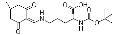 CAS 登录号：1272755-14-2, N5-[1-(4,4-二甲基-2,6-二氧代环己基亚基)乙基]-N2-[(叔丁氧羰基]-L-鸟氨酸