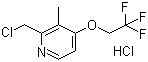 structure of CAS# 127337-60-4, 2-氯甲基-3-甲基-4-(2,2,2-三氟乙氧基)吡啶盐酸盐