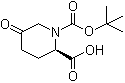 (R)-1-(叔丁氧羰基)-5-氧代哌啶-2-羧酸分子结构 (CAS 1273565-12-0)