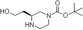 (3S)-3-(2-羟基乙基)-1-哌嗪羧酸叔丁酯分子结构 (CAS 1273577-11-9)