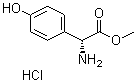 (2S)-氨基(4-羟基苯基)乙酸甲酯盐酸盐分子结构 (CAS 127369-30-6)